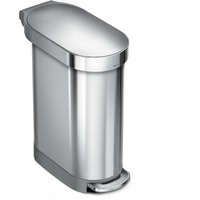 Simplehuman CW2044 45 Liter, schmaler Treteimer, Mülleimer Küche, Abfalleimer,