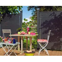 Plus Sichtschutzelement 115 x 170 cm Schwarz/Kunststoff