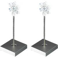 Lunartec 2er-Set LED-Dekoleuchten "Eiskristall", weiße LED, batteriebetrieben