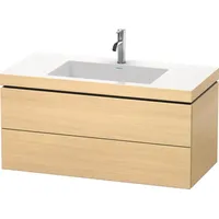 Duravit L-Cube Möbelwaschtisch c-bonded mit Unterbau wandhängend, 100x48 cm,