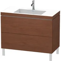 Duravit L-Cube Möbelwaschtisch c-bonded mit Unterbau bodenstehend, 100x48 cm,