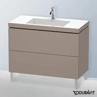 Duravit L-Cube Möbelwaschtisch c-bonded mit Unterbau bodenstehend, 100x48 cm,