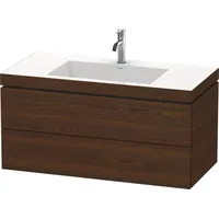Duravit L-Cube Möbelwaschtisch c-bonded mit Unterbau wandhängend, 100x48 cm,