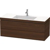 Duravit L-Cube Möbelwaschtisch c-bonded mit Unterbau wandhängend, 120x48 cm,