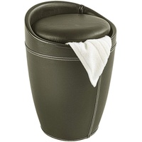 Wenko Wäschesammler Candy in Lederoptik 20 l, braun