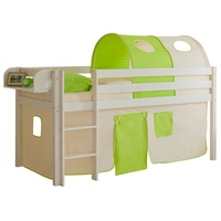 TICAA Hochbett "Malte" Kiefer Weiß Classic