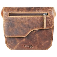 GREENLAND Nature Montana Umhängetasche Leder 21 cm braun
