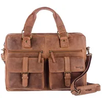 GREENLAND Nature Montenegro Aktentasche Leder 41 cm braun