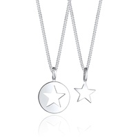 Elli Mutter Kind Set Stern Anhänger Cut Out 925
