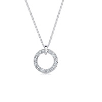 Elli Halskette Elli Halskette Karma Kreis Kristalle 925 Silber