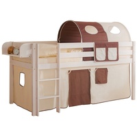 TICAA Hochbett "Malte" Kiefer Weiß Classic