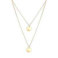 Elli Trend Layering Kreis Geo 925 Sterling Silber goldfarben