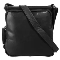 Spikes & Sparrow Umhängetasche Leder Black