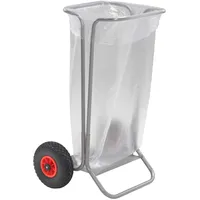 Ravendo 08503035 Abfallwagen, Müllsackwagen, Silver RAL 9006