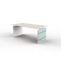 Kerkmann Wangen-Schreibtisch Lugano (B)1.800 mm, weiß