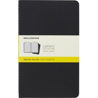 Moleskine Cahier A5, kariert, schwarz, 3er-Set