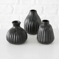 Bloominghome Vase Esko in schwarz 12 cm