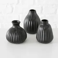 Boltze Vase Esko schwarz 12 cm