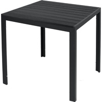 Mojawo Gartentisch Outdoortisch Esstisch Aluminium schwarz 80x80cm