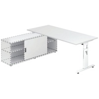 Hammerbacher Anbautisch »Alicante« 180 cm - weiß