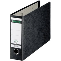 Leitz Ordner Pappe A4 quer, 77 mm,schwarz Einband aus