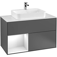 Villeroy & Boch Finion Waschtischunterschrank G361MTMT 100cm, Abdeckplatte white
