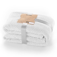 DecoKing Kuscheldecke 220x240 cm weiß Decke Microfaser Wohndecke Tagesdecke