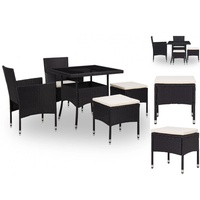 VidaXL Garten-Essgruppe 5-tlg. schwarz 46175