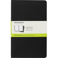 Moleskine Cahier, L/A5, 3er Set, Blanko, Kartoneinband, Schwarz