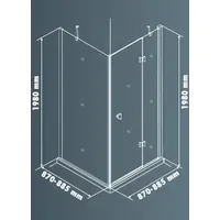 Primaster Easy 6 Open Eckdusche rechts 90 x 90