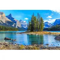 Papermoon Fototapete "Spirit Island in Maligne Lake", bunt, Fototapeten