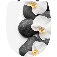 CORNAT WC-Sitz "Orchidee" - Ansprechendes Design - Pflegeleichter Thermoplast