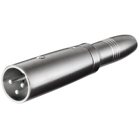 Goobay XLR-Stecker, 3polig XLR Stecker auf 6.3mm mono Kupplung