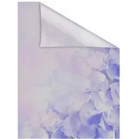 Lichtblick Fensterfolie "Hortensie" 1, St., blickdicht, strukturiertKlebepunkte, selbstklebend, Sichtschutz