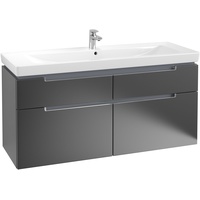 Villeroy & Boch Subway 2.0 XL Waschtischunterschrank A91610PD,128,7x59x44,9cm,Black Matt,Griff