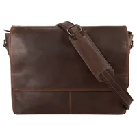 X-ZONE Messenger Bag, echt Leder, braun