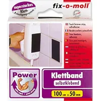 Fixomoll Fix-o-moll Power-Klettband selbstklebend Schwarz 100 cm x 50
