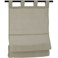 Kutti Raffrollo mit Schlaufen Metis Leinen" Linen (natur), Breite