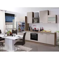 Flex-Well Küchenzeile Flex-Well Exclusiv Orlando 280 cm Kaschmir Glanz-Sonoma