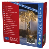Konstsmide 3613-800 LED Lichterkette 200 bernsteinfarbene LEDs innen und