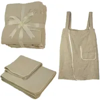 EXKLUSIV HEIMTEXTIL Sauna Set 3-tlg. beige