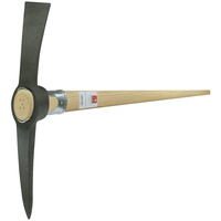Idealspaten Kreuzhacke Stahl schwarz lackiert 1,5 kg mit Stiel