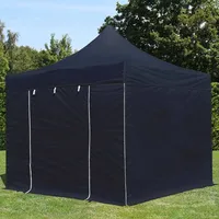 TOOLPORT Faltpavillon 3 x 3 m inkl. Seitenteile schwarz