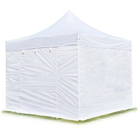 TOOLPORT Faltpavillon 3 x 3 m inkl. Seitenteile weiß