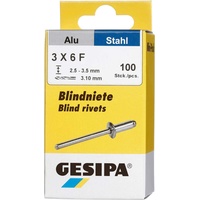 Gesipa Blindniete Mini-Pack Alu/Stahl 3 x 6