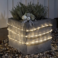 Konstsmide LED-Lichterschlauch 6m außen 96 flg. warmweiß, batteriebetrieben 3744-100