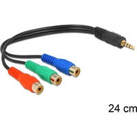 DeLock 62499 Audio-Kabel 0,24 m 3.5mm 3 x RCA