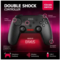 EAXUS Kabelloser DoubleShock Controller für Nintendo Switch - Bluetooth