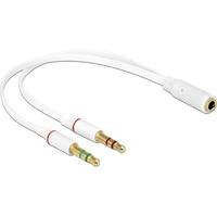 DeLock 65585 Audio-Kabel 0,2 m 3.5mm 3.5mm Weiß