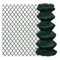 VidaXL Maschendrahtzaun Stahl 0,8x15 m Grün